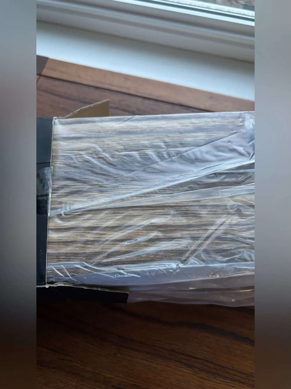 Wood Grain of 3 Wall Shelves in Brown